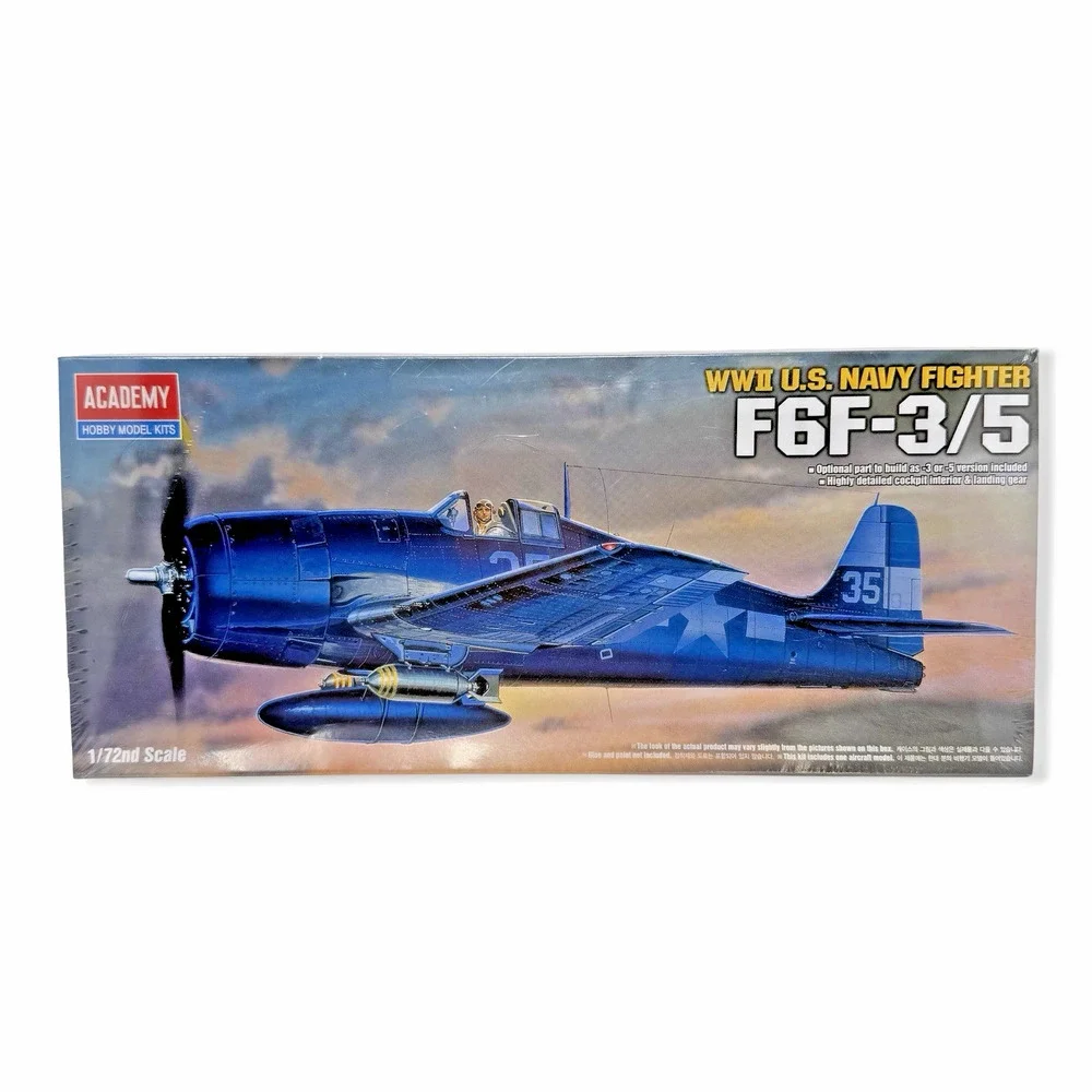 Academy 12481 Grumman F6F-3/5 Hellcat 1/72 Scale Plastic Model Kit-Sealed 4437